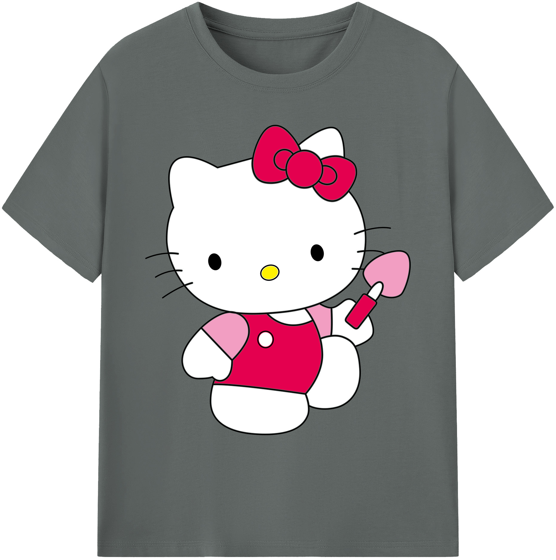 （画像用） Hello Kitty ハローキティ 綿100％ メンズ半袖Tシャツ｜肌触りやわらか＆通気性